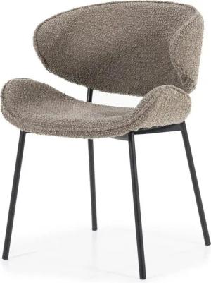 Maison ESTO Esszimmerstuhl ALENA Vierfußstuhl Bouclé