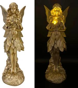Online-Fuchs Gartenfigur - Goldene Elfe mit