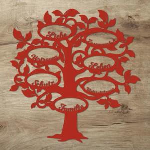 Namofactur 3D-Wandtattoo Holz Wandbild 'Familie Baum'