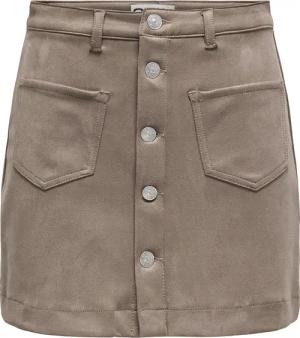 ONLY Rock aus Kunstleder Amazing 15351289 Beige Slim Fit