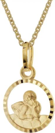 trendor 28748 Kinder-Anhänger Amor Gold 333/8K + vergoldete Silberkette