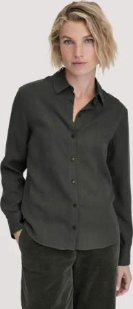 hessnatur Damen Bluse Relaxed aus TENCEL™ Lyocell - grün - Größe 34