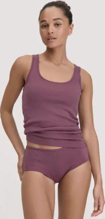 hessnatur Damen Panty Regular Cut im 2er-Pack PURE COTTON aus Bio-Baumwolle - lila - Größe 36