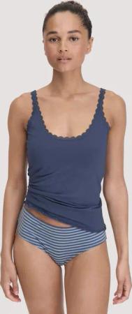 hessnatur Damen Panty Regular Cut im 3er-Pack COTTON FEEL aus Bio-Baumwolle - blau - Größe 36