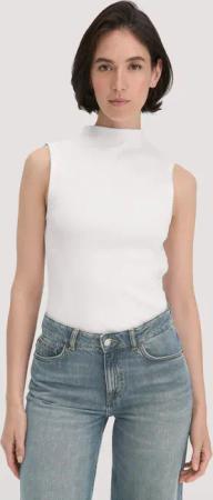 hessnatur Damen Rib Top Slim aus Bio-Baumwolle - weiß - Größe 40