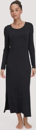 hessnatur Damen Nachthemd PURE FLOW aus TENCEL™ Modal - schwarz - Größe 48