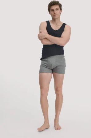 hessnatur Herren Pants Regular Cut im 2er-Pack PURE NATURE aus Bio-Baumwolle - grau - Größe 8