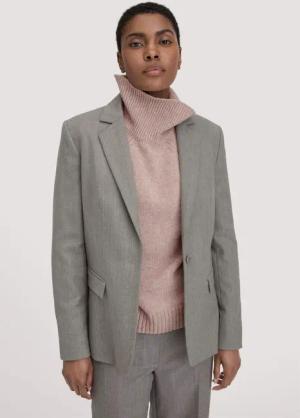 hessnatur Damen Wollblazer Regular aus Schurwolle - beige - Größe 36