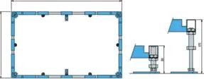 V&B Montagerahmen ViFrame m 2 Mittelfüßen, f DW bis 100x100cm