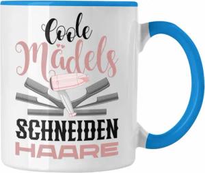 Trendation Tasse Friseurin Tasse Geschenk Schere
