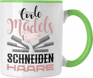 Trendation Tasse Friseurin Tasse Geschenk Schere