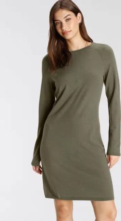 Tamaris Strickkleid kurzes Kleid, figurumspielend, aus