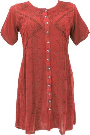 Guru-Shop Midikleid Besticktes indisches Boho Minikleid,