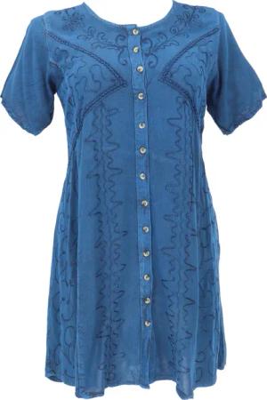 Guru-Shop Midikleid Besticktes indisches Boho Minikleid