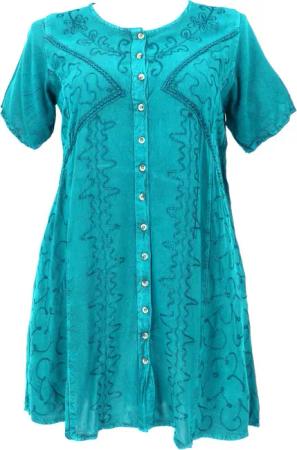 Guru-Shop Midikleid Besticktes indisches Boho Minikleid,