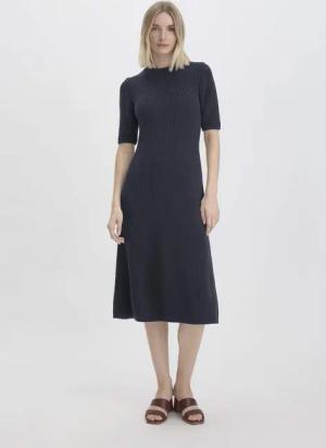 Hessnatur Strickkleid aus reiner Bio-Baumwolle (1-tlg)