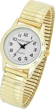 Excellanc Quarzuhr EX0260 Edelstahlzugarmband, Damen, basic,