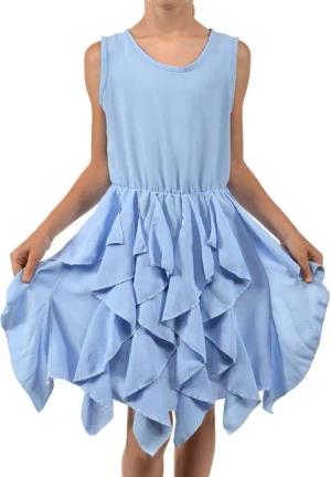 KMISSO Sommerkleid Mädchen Kleid breite Träger