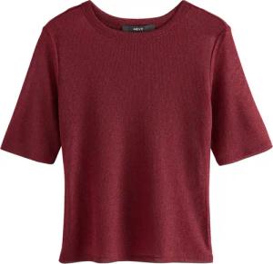 Next T-Shirt Glitzerndes T-Shirt mit halblangen