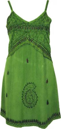 Guru-Shop Midikleid Besticktes indisches Kleid, Boho