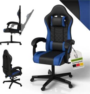 Juskys Gaming-Stuhl HyperSeat, Verstellbare Rückenlehne, robuste