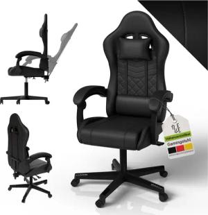 Juskys Gaming-Stuhl HyperSeat, Verstellbare Rückenlehne, robuste