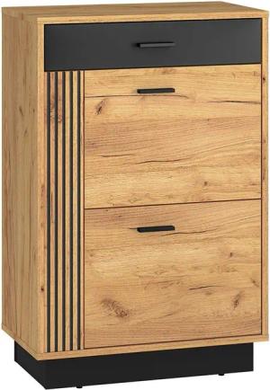 Lomadox Schuhschrank VINICA-131 Gold Craft Eiche