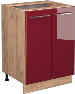 Vicco Unterschrank Fame-Line, Bordeaux Hochglanz/Eiche, 60