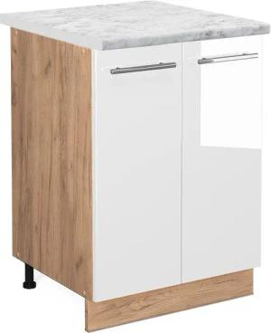 Vicco Unterschrank Fame-Line, Weiß Hochglanz/Goldkraft Eiche,