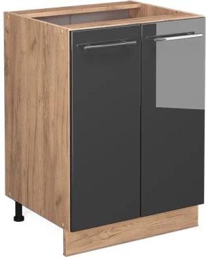 Vicco Unterschrank Fame-Line, Anthrazit Hochglanz/Eiche, 60