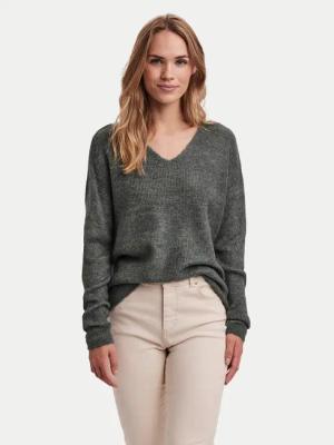 Vero Moda Pullover Crewlefile 10233357 Grün Loose Fit