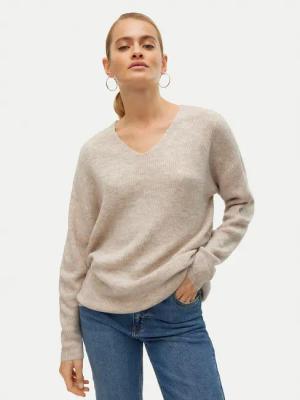 Vero Moda Pullover Crewlefile 10233357 Beige Loose Fit
