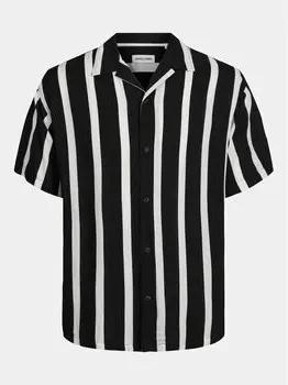 Jack & Jones  Hemdbluse 12249367 RESORT STRIPE-BLACK