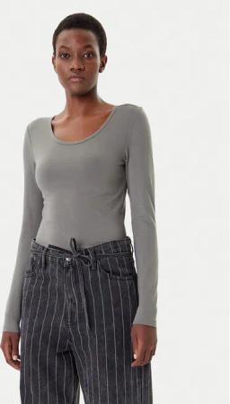 ONLY Bluse Live Love 15204712 Grau Stretch Fit