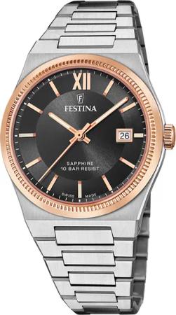 Festina F20036/3 Herrenuhr Swiss Made Rivé 40mm 10ATM