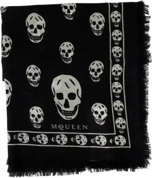 Alexander McQueen Tücher & Schals - Skull Scarf - Silk - Black - Gr. unisize - in Schwarz - für Damen