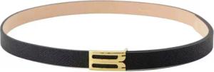 Victoria Beckham Gürtel - Micro Frame Belt - Leather - Black - Gr. 90 - in Schwarz - für Damen