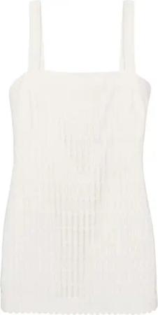 JONATHAN SIMKHAI - Artemis Mini Shift Dress - Größe 10 - weiß