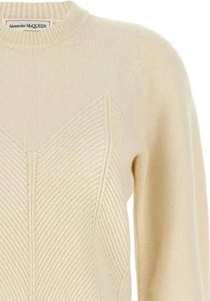 Alexander McQueen - 'Chevron Corset' Sweater - Größe S - beige