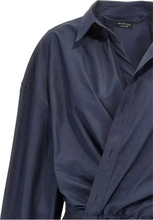 Balenciaga - 'Stile Camicia Mini' Dress - Größe 36 - grau