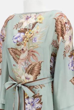 Zimmermann - Floral Print Silk Midi Dress - Größe 1 - grün