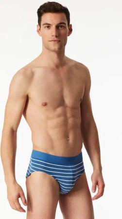Rio-Slips 3er-Pack Organic Cotton Webgummibund uni/gestreift mehrfarbig - 95/5 8