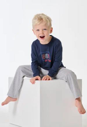 Schlafanzug lang Auto dunkelblau - Kids Nightwear 140