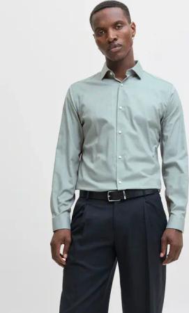 Jack & Jones Langarmhemd "JPRBLAPARKER Slim Fit Hemd, atmungsaktiv, ideal für den Alltag", unifarben, modisch, slim fit, Baumwolle, Hemdkragen