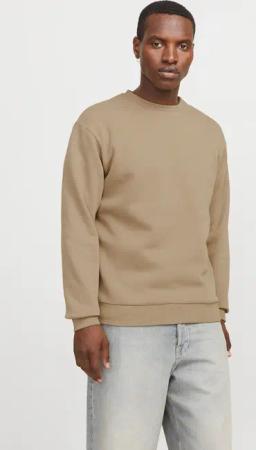 Jack & Jones Sweatshirt "JJEBRADLEY mit Rippbündchen für Alltag und Freizeit", relaxed fit, atmungsaktiv, Rundhals, ohne Kapuze