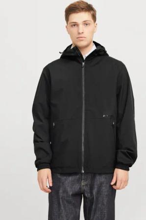 Jack & Jones Outdoorjacke "JJEURBAN Jacke mit Kapuze, elastischem Bund und Taschen", mit Kapuze, unifarben, modisch, regular fit, Kunstfaser