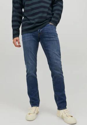 Jack & Jones Slim-fit-Jeans "JJIGLENN – Jeans mit Stretch und figurbetonter Silhouette", Used, modisch, slim fit, Denim/Jeans