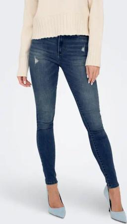 ONLY Skinny-fit-Jeans "ONLROSE – Skinny-Jeans mit hoher Taille und modischer Waschung", skinny fit, modisch, Denim, Baumwollmischung