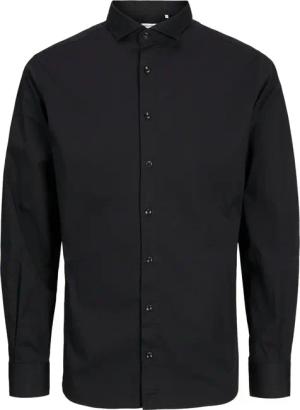 Jack & Jones Langarmhemd "JPRBLAJAXON mit Stretchanteil und stylischem Kragen", unifarben, slim fit, Web, Hemdkragen, atmungsaktiv