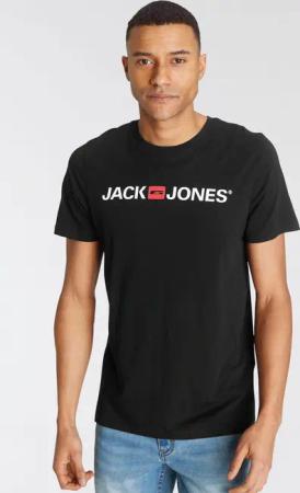 Jack & Jones T-Shirt "JJECORP mit Print, vielseitig kombinierbar für den Alltag", Logodruck, modisch, regular fit, Baumwolle, Rundhals